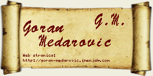 Goran Medarović vizit kartica
